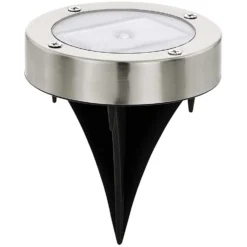 Eglo Solar-LED-Bodenleuchte Edelstahl-Klar