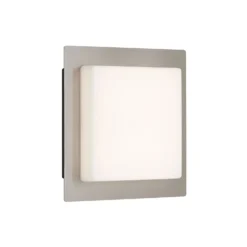 Brilo LED-Aussenleuchte Oslo 1 X LED Quadratisch Edelstahl