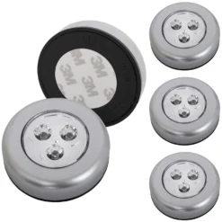 Briloner LED-Funktionslicht Push Light Titan 3er-Set