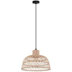 Eglo Hängeleuchte Ausnby E27 Natur-Schwarz 40 W