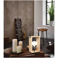 Eglo Tischleuchte Famborough E27 Natur-Schwarz 40 W -Lampen & Leuchten affär 529476 2