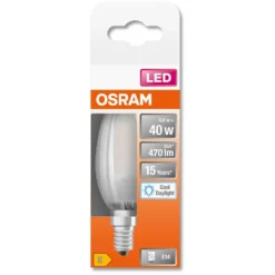 Osram LED-Leuchtmittel Classic B Kerzenform E14 Matt Tageslicht 4 W / 470 Lm -Lampen & Leuchten affär 529778 4