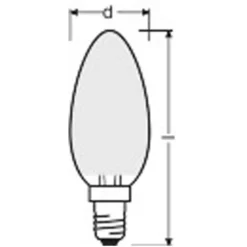 Osram LED-Leuchtmittel Classic B Kerzenform E14 Matt Tageslicht 4 W / 470 Lm -Lampen & Leuchten affär 529778 5