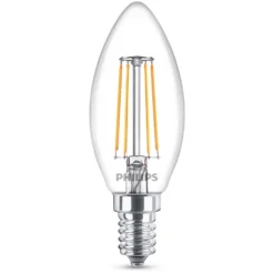 Philips LED-Leuchtmittel Kerzenform E14 Klar 4,3 W / 470 Lm / 2er-Set
