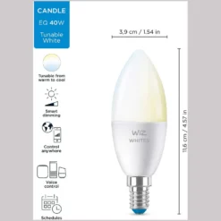 WiZ LED-Leuchtmittel Kerzenform E14 WiFi Bluetooth Colors 4,8 W / 470 Lm -Lampen & Leuchten affär 529892 11