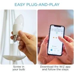 WiZ LED-Leuchtmittel Kerzenform E14 WiFi Bluetooth Colors 4,8 W / 470 Lm -Lampen & Leuchten affär 529892 14