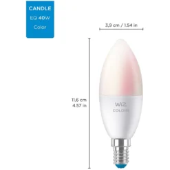 WiZ LED-Leuchtmittel Kerzenform E14 WiFi Bluetooth Colors 4,8 W / 470 Lm -Lampen & Leuchten affär 529892 22