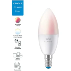 WiZ LED-Leuchtmittel Kerzenform E14 WiFi Bluetooth Colors 4,8 W / 470 Lm -Lampen & Leuchten affär 529892 23