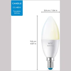 WiZ LED-Leuchtmittel Kerzenform E14 WiFi Bluetooth Colors 4,8 W / 470 Lm -Lampen & Leuchten affär 529892 9