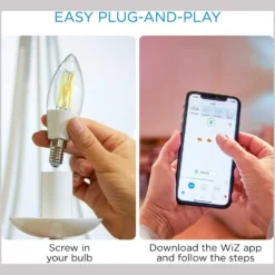 WiZ LED-Leuchtmittel Kerzenform E14 WiFi Bluetooth Klar 4,9 W / 470 Lm 16 WiZ LED-Leuchtmittel Kerzenform E14 WiFi Bluetooth Klar 4,9 W / 470 Lm -Lampen & Leuchten affär 529893 4