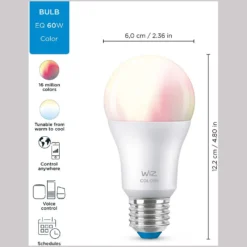 WiZ LED-Leuchtmittel Standardform E27 WiFi Bluetooth Colors 8 W / 806 Lm -Lampen & Leuchten affär 529895 12