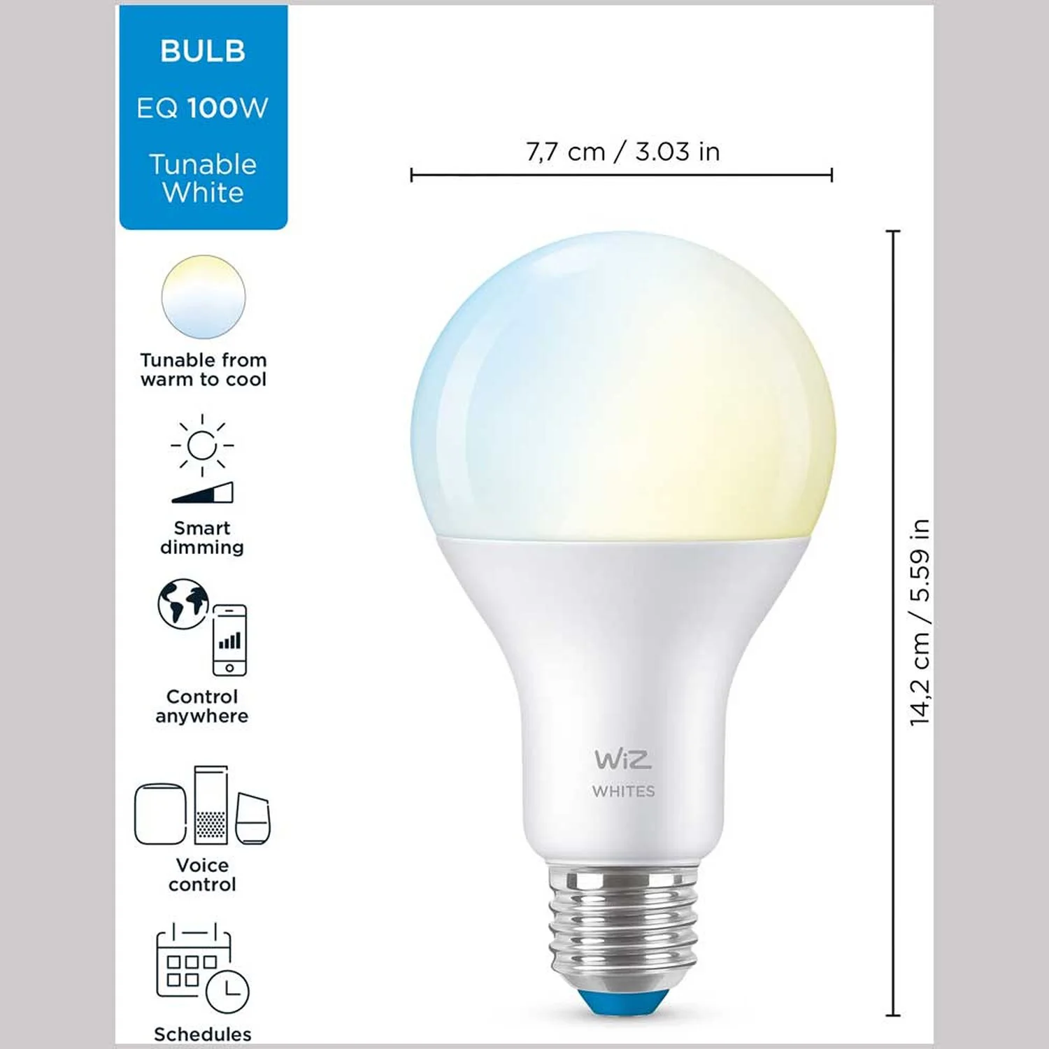 WiZ LED-Leuchtmittel Standardform E27 WiFi Bluetooth Matt 13 W / 1'521 Lm 12 WiZ LED-Leuchtmittel Standardform E27 WiFi Bluetooth Matt 13 W / 1'521 Lm – Bild 12