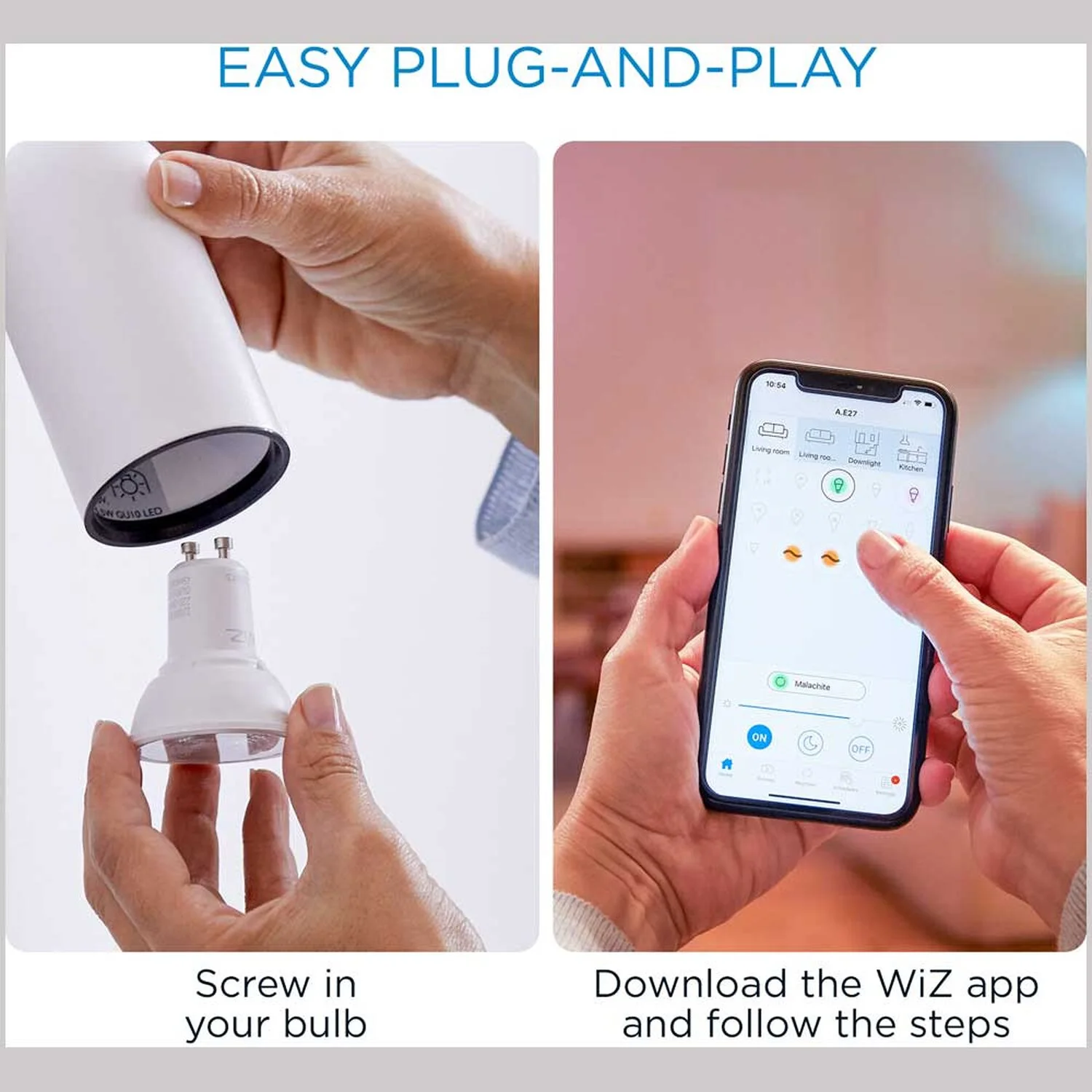 WiZ LED-Leuchtmittel Reflektor GU10 WiFi Bluetooth RGB 4,9 W / 345 Lm 10 WiZ LED-Leuchtmittel Reflektor GU10 WiFi Bluetooth RGB 4,9 W / 345 Lm – Bild 10