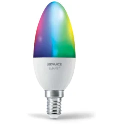 Ledvance Smart+ Wifi LED-Leuchtmittel Kerzenform E14 RGBW 40W 470lm Dimmbar