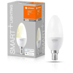 Ledvance Smart+ Wifi LED-Leuchtmittel Kerzenform E14 Warmweiss 40W 470lm Dimmbar -Lampen & Leuchten affär 530851 2