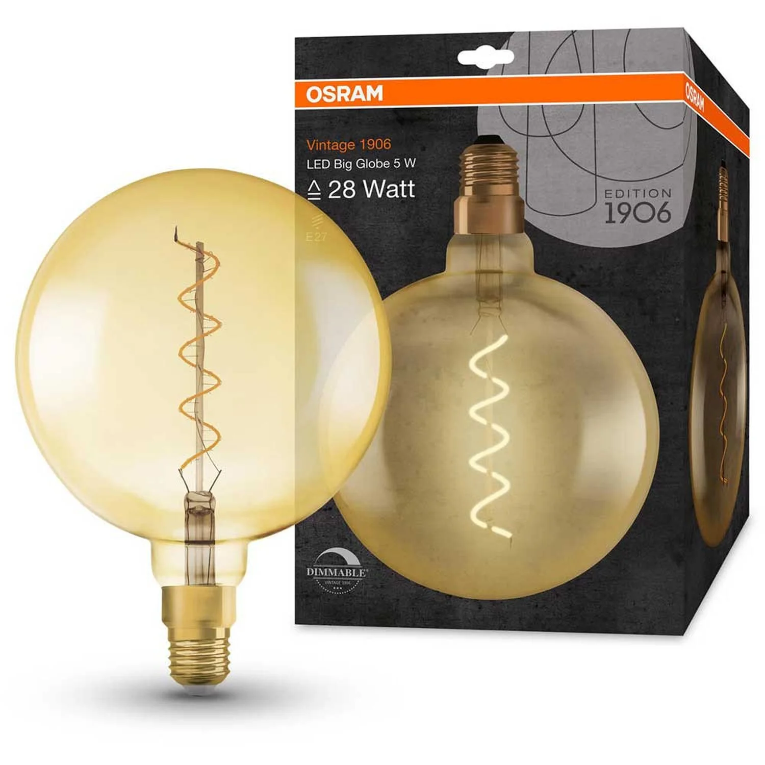Osram LED-Leuchtmittel 1906 Big Globeform Filament E27 Warmweiss 28W 300lm Dimmb 3 Osram LED-Leuchtmittel 1906 Big Globeform Filament E27 Warmweiss 28W 300lm Dimmb – Bild 3