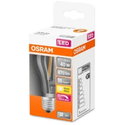 Osram LED-Leuchtmittel Glühlampenform Filament E27 Warmweiss 40W 470lm Dimmbar -Lampen & Leuchten affär 530877 2