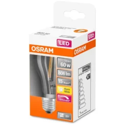 Osram LED-Leuchtmittel Glühlampenform Filament E27 Warmweiss 60W 806lm Dimmbar -Lampen & Leuchten affär 530878 2