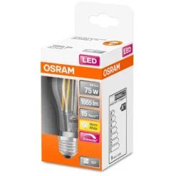 Osram LED-Leuchtmittel Glühlampenform Filament E27 Warmweiss 75W 1055lm Dimmbar -Lampen & Leuchten affär 530879 2