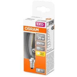 Osram LED-Leuchtmittel Kerzenform Filament E14 Warmweiss 25W 250lm -Lampen & Leuchten affär 530915 2