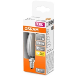 Osram LED-Leuchtmittel Kerzenform Filament Matt E14 Warmweiss 15W 136lm -Lampen & Leuchten affär 530921 4