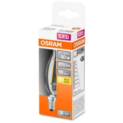 Osram LED-Leuchtmittel Kerzenform Windstoss Filament E14 Warmweiss 40W 470lm -Lampen & Leuchten affär 530929 2