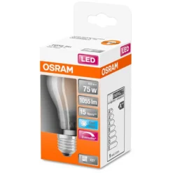 Osram LED-Leuchtmittel Glühlampenform Filament Matt E27 Kaltweiss 75W 1055lm Dim -Lampen & Leuchten affär 530951 2