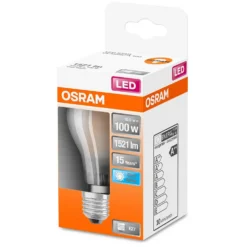 Osram LED-Leuchtmittel Glühlampenform Filament Matt E27 Kaltweiss 100W 1521lm -Lampen & Leuchten affär 530964 2