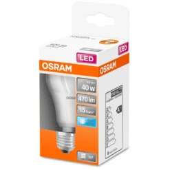 Osram LED-Leuchtmittel Glühlampenform E27 Kaltweiss 40W 470lm -Lampen & Leuchten affär 530967 2