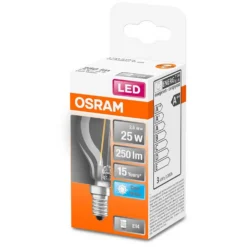 Osram LED-Leuchtmittel Tropfenform Filament E14 Kaltweiss 25W 250lm -Lampen & Leuchten affär 530977 4