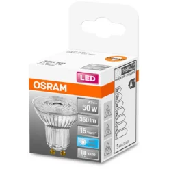 Osram LED-Leuchtmittel Reflektor PAR16 GU10 Kaltweiss 50W 350lm 5 Osram LED-Leuchtmittel Reflektor PAR16 GU10 Kaltweiss 50W 350lm -Lampen & Leuchten affär 530989 2