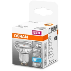 Osram LED-Leuchtmittel Reflektor PAR16 GU10 Kaltweiss 80W 575lm 120° -Lampen & Leuchten affär 530992 2