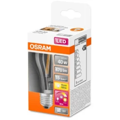 Osram LED-Leuchtmittel Glühlampenform Filament E27 Warmweiss 40W 470lm Glow Dim -Lampen & Leuchten affär 531002 2