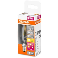 Osram LED-Leuchtmittel Kerzenform Filament E14 Warmweiss 40W 470lm Triple Click -Lampen & Leuchten affär 531008 2