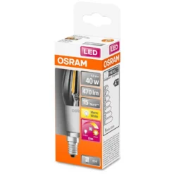 Osram LED-Leuchtmittel Kerzenform Filament E14 Warmweiss 40W 470lm Glow Dim Dimm -Lampen & Leuchten affär 531009 2