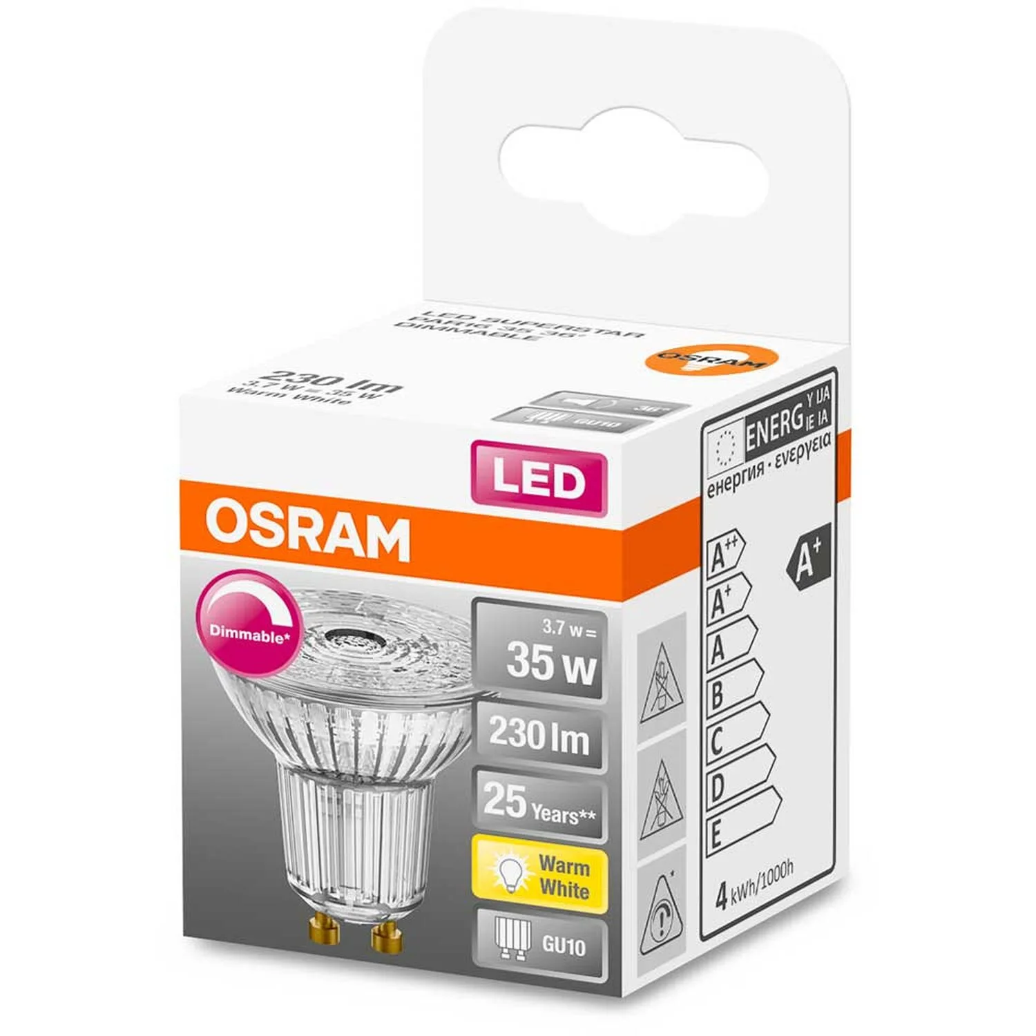 Osram LED-Leuchtmittel Reflektor PAR16 GU10 Warmweiss 35W 230lm Dimmbar 3 Osram LED-Leuchtmittel Reflektor PAR16 GU10 Warmweiss 35W 230lm Dimmbar – Bild 3