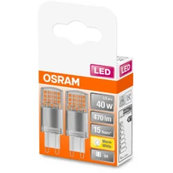 Osram LED-Leuchtmittel Pin G9 Warmweiss 40W 470lm 2er-Pack -Lampen & Leuchten affär 531042 2