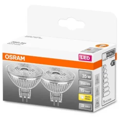 Osram LED-Leuchtmittel Reflektor MR16 GU5,3 Warmweiss 35W 350lm 2er-Pack -Lampen & Leuchten affär 531062 2