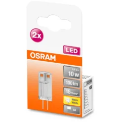 Osram LED-Leuchtmittel Pin G4 Warmweiss 10W 100lm 2er-Pack -Lampen & Leuchten affär 531067 2