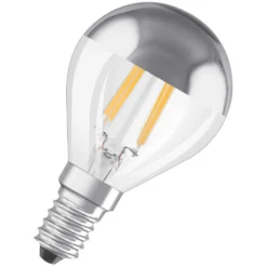 Osram LED-Leuchtmittel Tropfenform Filament E14 Warmweiss 34W 350lm Mirror Silbe