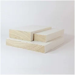 Rechteckleiste Endbehandelt Kiefer Weiss (HxBxT) 20 X 50 X 1´000 Mm