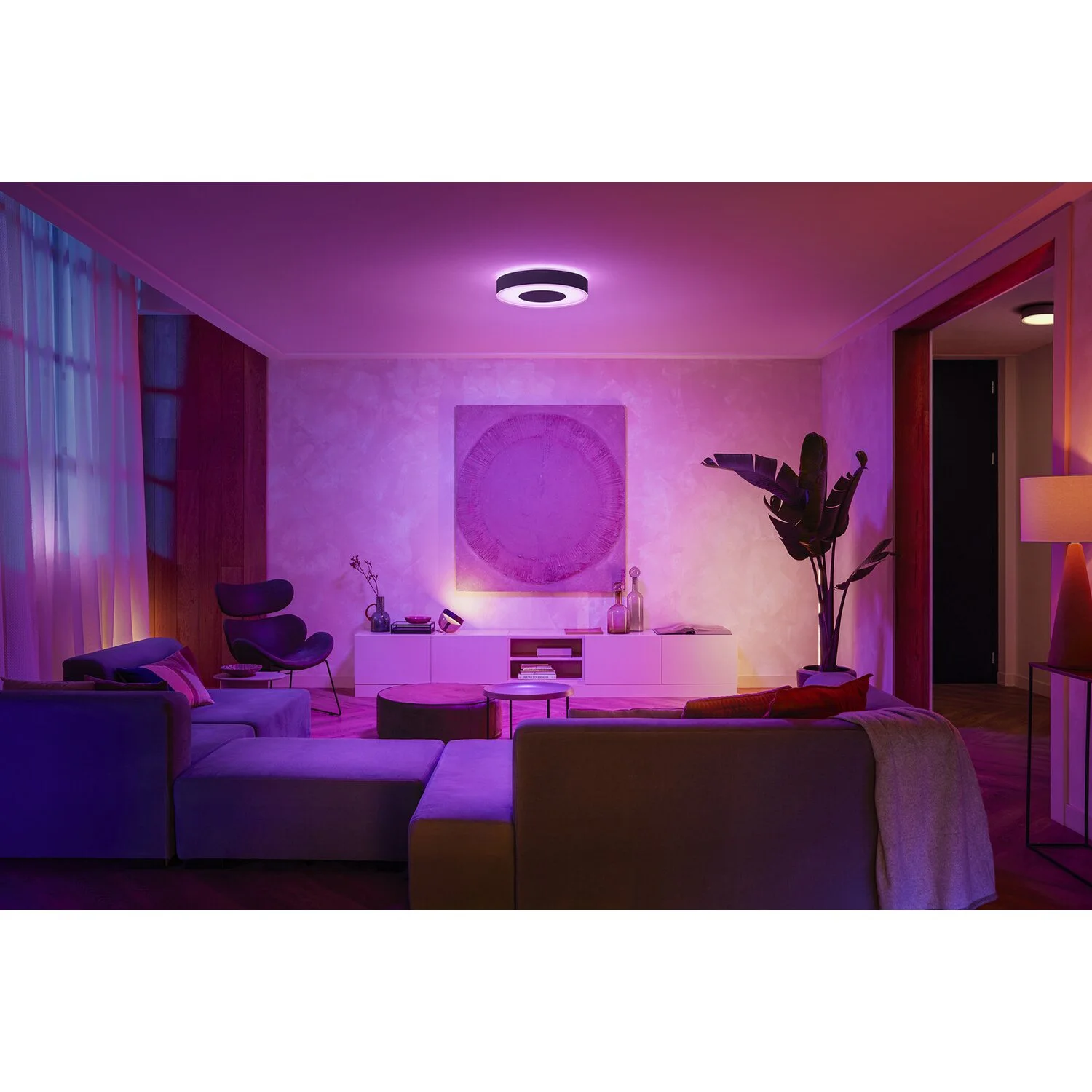 Philips Hue White & Color Ambiance LED-Deckenleuchte Infuse Schwarz 52,5 W 7 Philips Hue White & Color Ambiance LED-Deckenleuchte Infuse Schwarz 52,5 W – Bild 7