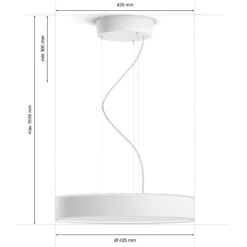 Philips Hue White Ambiance LED-Pendelleuchte Enrave Weiss 33,5 W -Lampen & Leuchten affär 534651 5