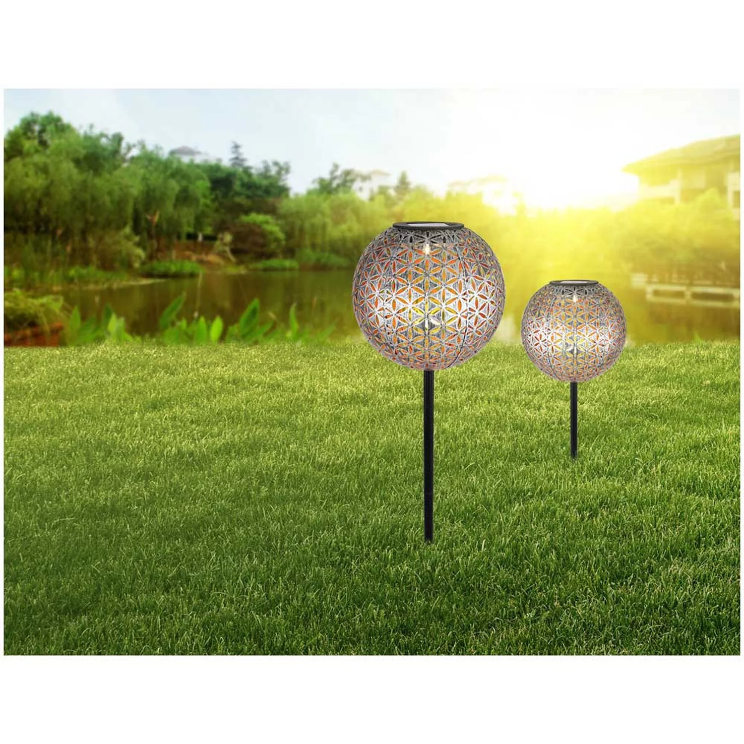 Globo LED-Solarleuchte Kugel Rustikal Mit Dekorstanzungen Ø 18 Cm 5 Globo LED-Solarleuchte Kugel Rustikal Mit Dekorstanzungen Ø 18 Cm – Bild 5