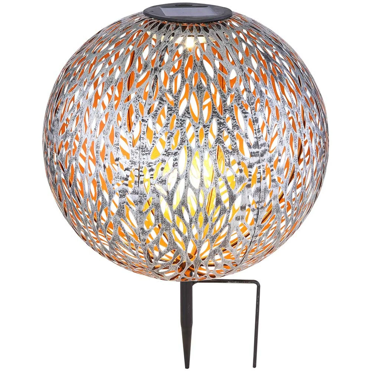 Globo LED-Solarleuchte Kugel Rustikal Mit Dekorstanzungen Ø 27 Cm 1 Globo LED-Solarleuchte Kugel Rustikal Mit Dekorstanzungen Ø 27 Cm