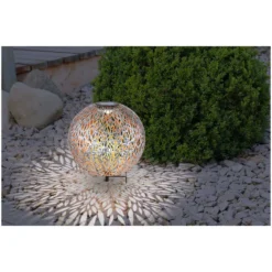 Globo LED-Solarleuchte Kugel Rustikal Mit Dekorstanzungen Ø 27 Cm 18 Globo LED-Solarleuchte Kugel Rustikal Mit Dekorstanzungen Ø 27 Cm -Lampen & Leuchten affär 536205 5