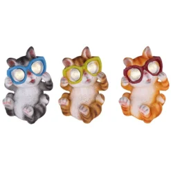 Globo LED-Solarleuchte Katzen Mit Brille Verschiedene Farben 0,06 W / 6-er Set