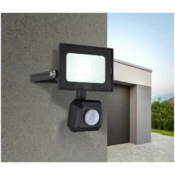 Globo Aussenleuchte Helga Mit Bewegungsmelder Schwarz 10 W / 750 Lm -Lampen & Leuchten affär 548163 3