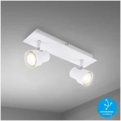 Briloner Spotleuchte Rock Weiss 2 X GU10 / 5 W -Lampen & Leuchten affär 550244 5