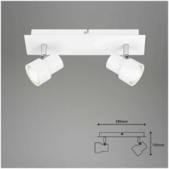 Briloner Spotleuchte Rock Weiss 2 X GU10 / 5 W -Lampen & Leuchten affär 550244 6